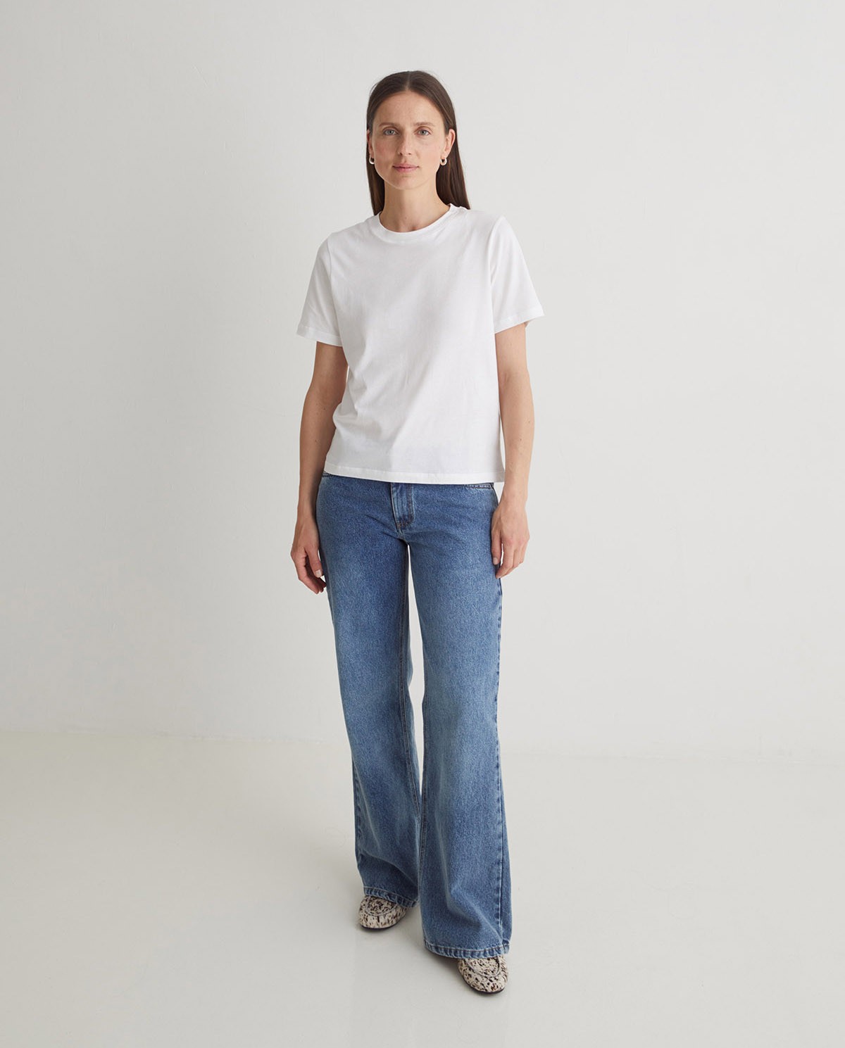 Camiseta algodón orgánico cuello redondo blanco - Camiseta <strong>100% algodón orgánico 6