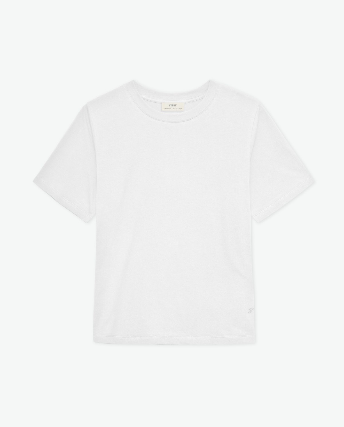 Camiseta algodón orgánico cuello redondo blanco - Camiseta <strong>100% algodón orgánico 7
