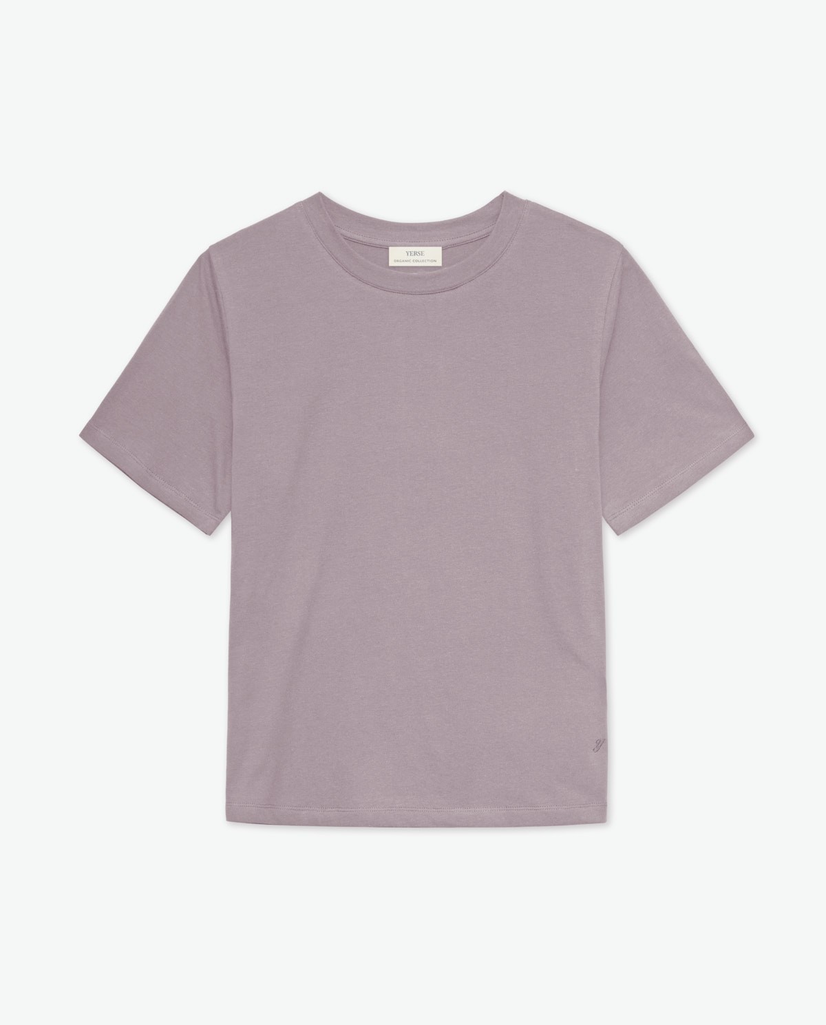 Camiseta algodón orgánico cuello redondo malva - Camiseta <strong>100% algodón orgánico 6