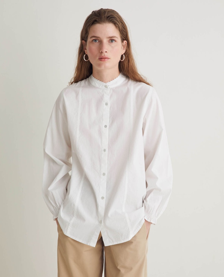 Camisa 100% algodón cuello mao blanco - Camisa 100% algodón