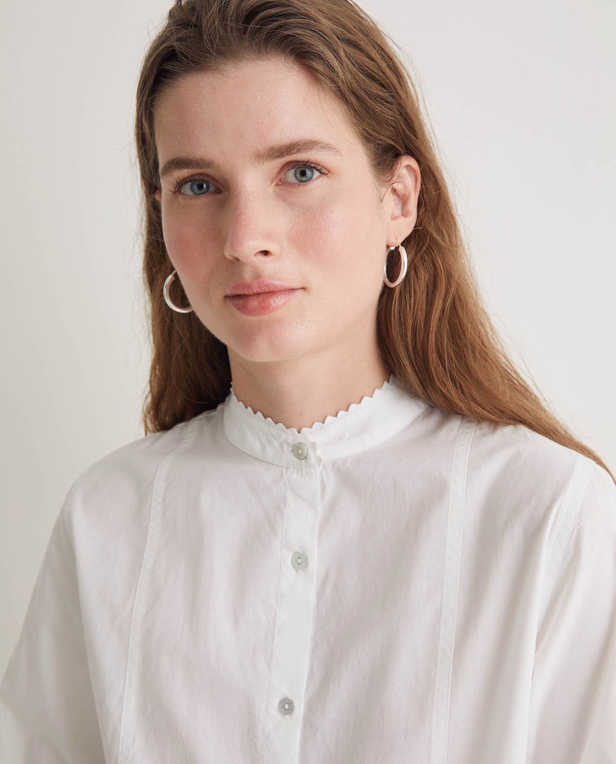 Camisa 100% algodón cuello mao blanco - Camisa 100% algodón 1