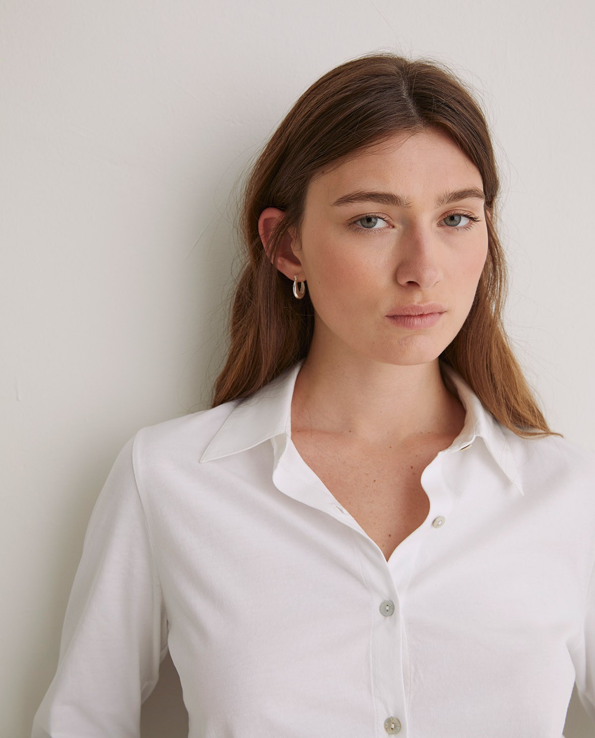 Camisa 100% cotó màniga llarga blanca - Camisa 100% cotó 1