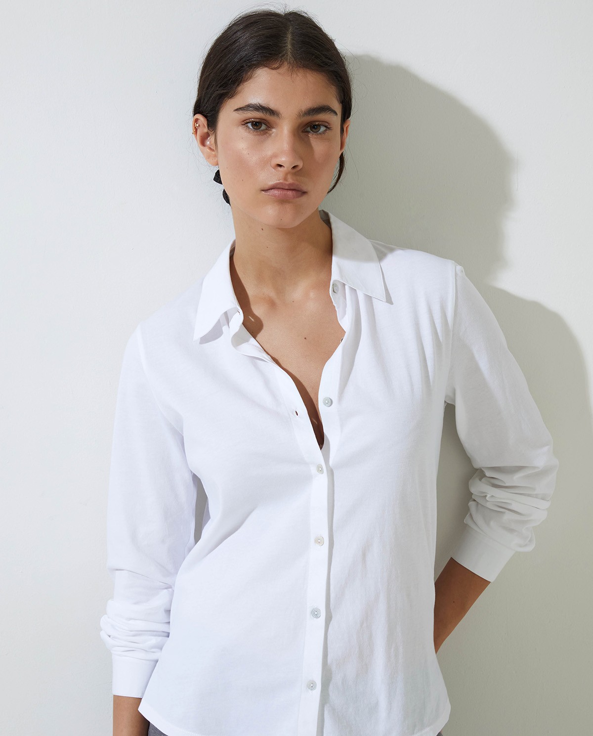 Camisa 100% cotó màniga llarga blanca - Camisa 100% cotó 2