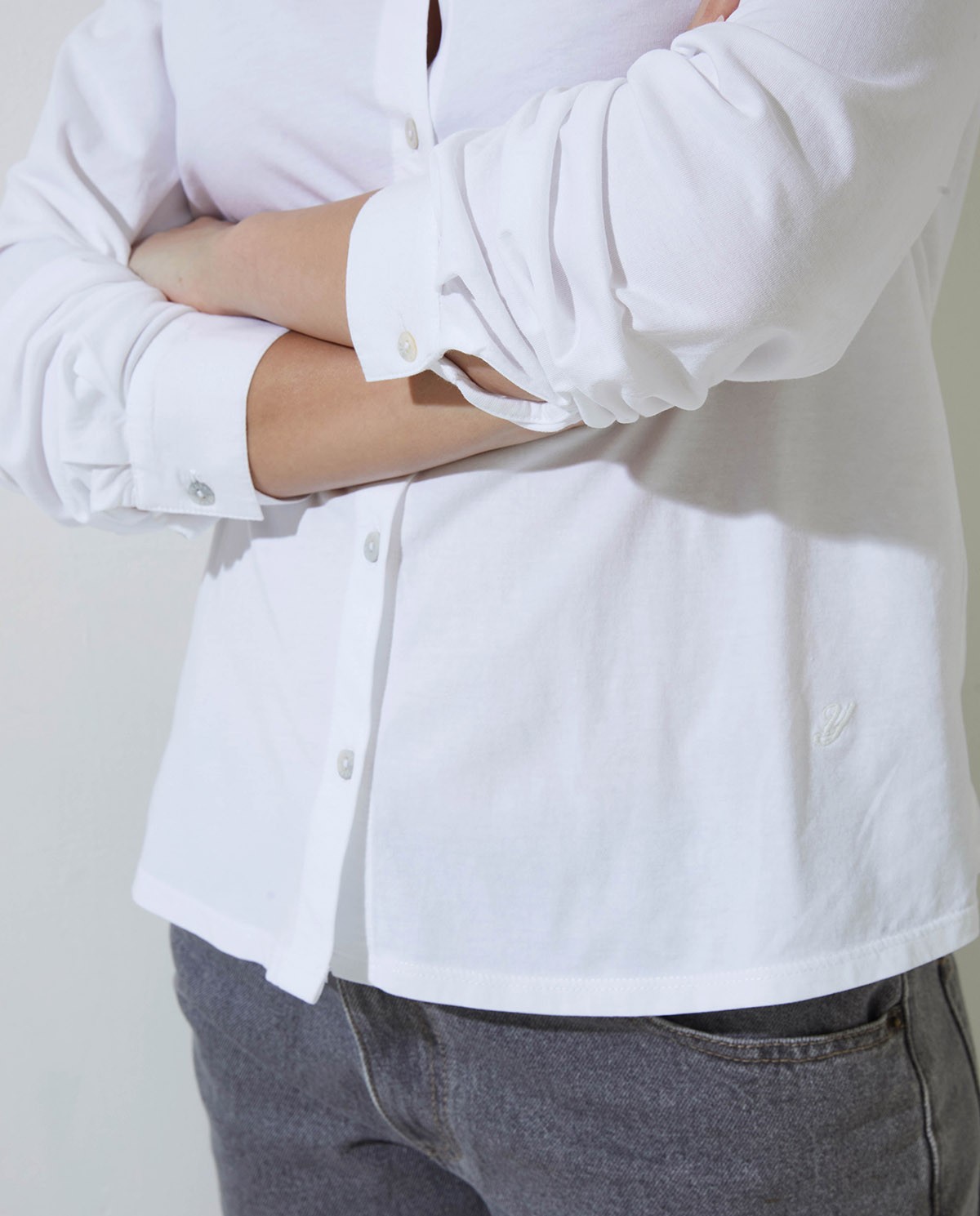 Camisa 100% cotó màniga llarga blanca - Camisa 100% cotó 3