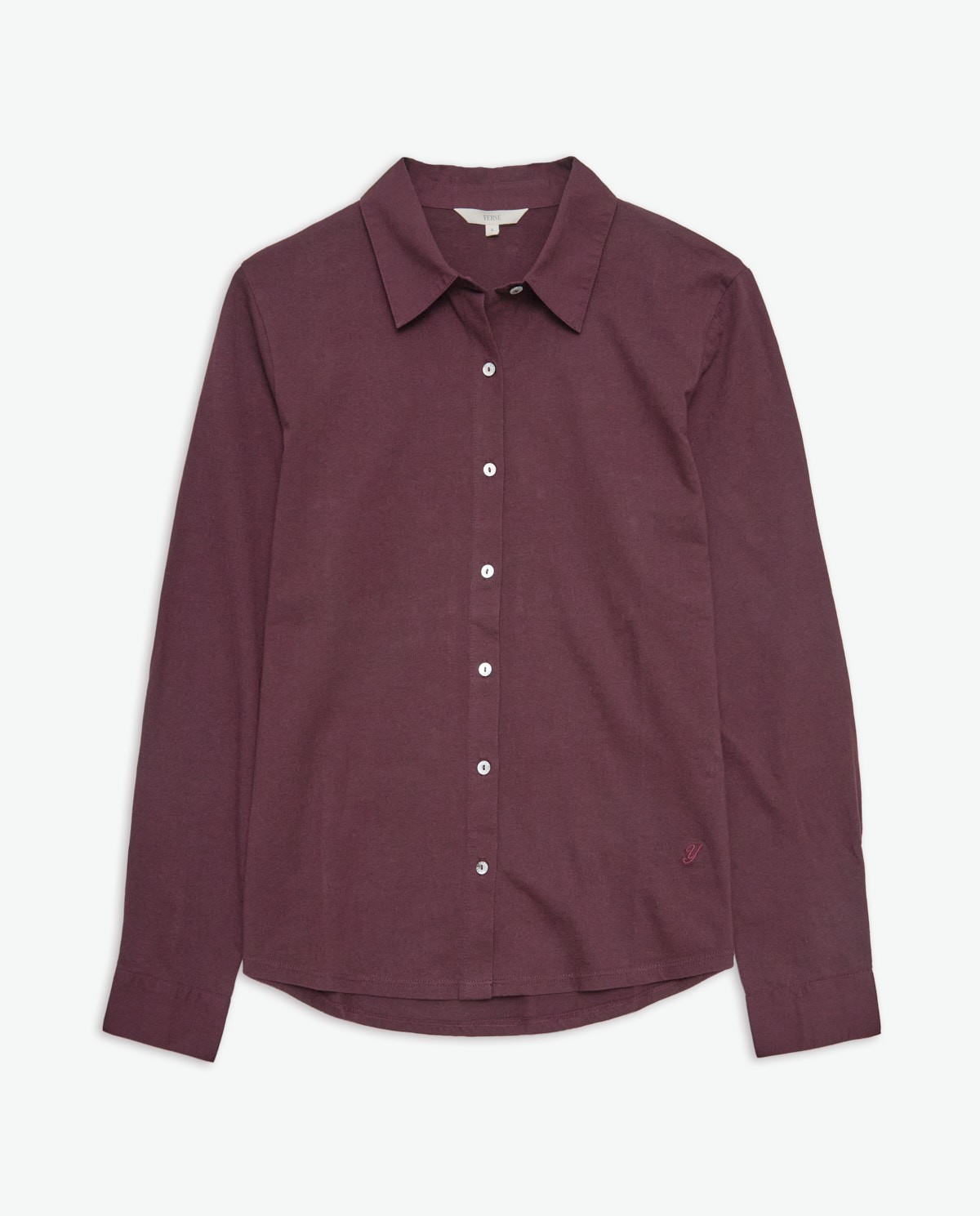 Camisa 100% algodón manga larga berenjena - Camisa 100% algodón 8
