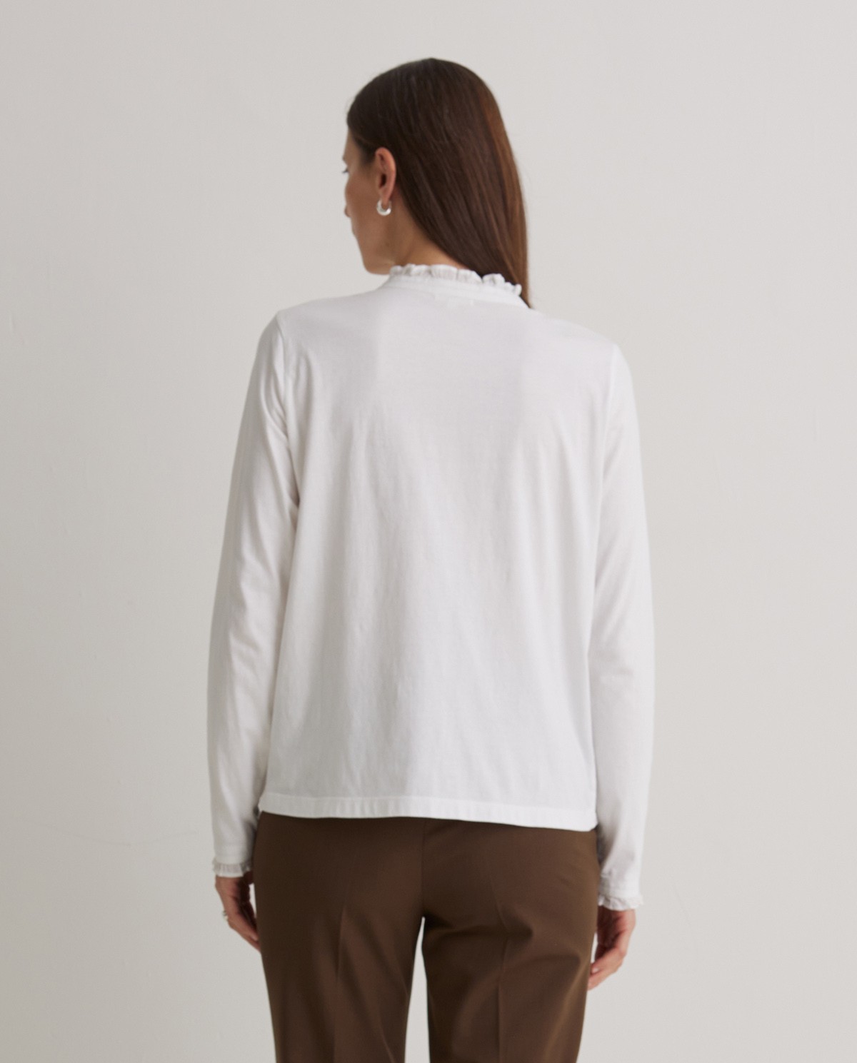 T-shirt 100% coton à volants blancs - T-shirt 100% coton 4