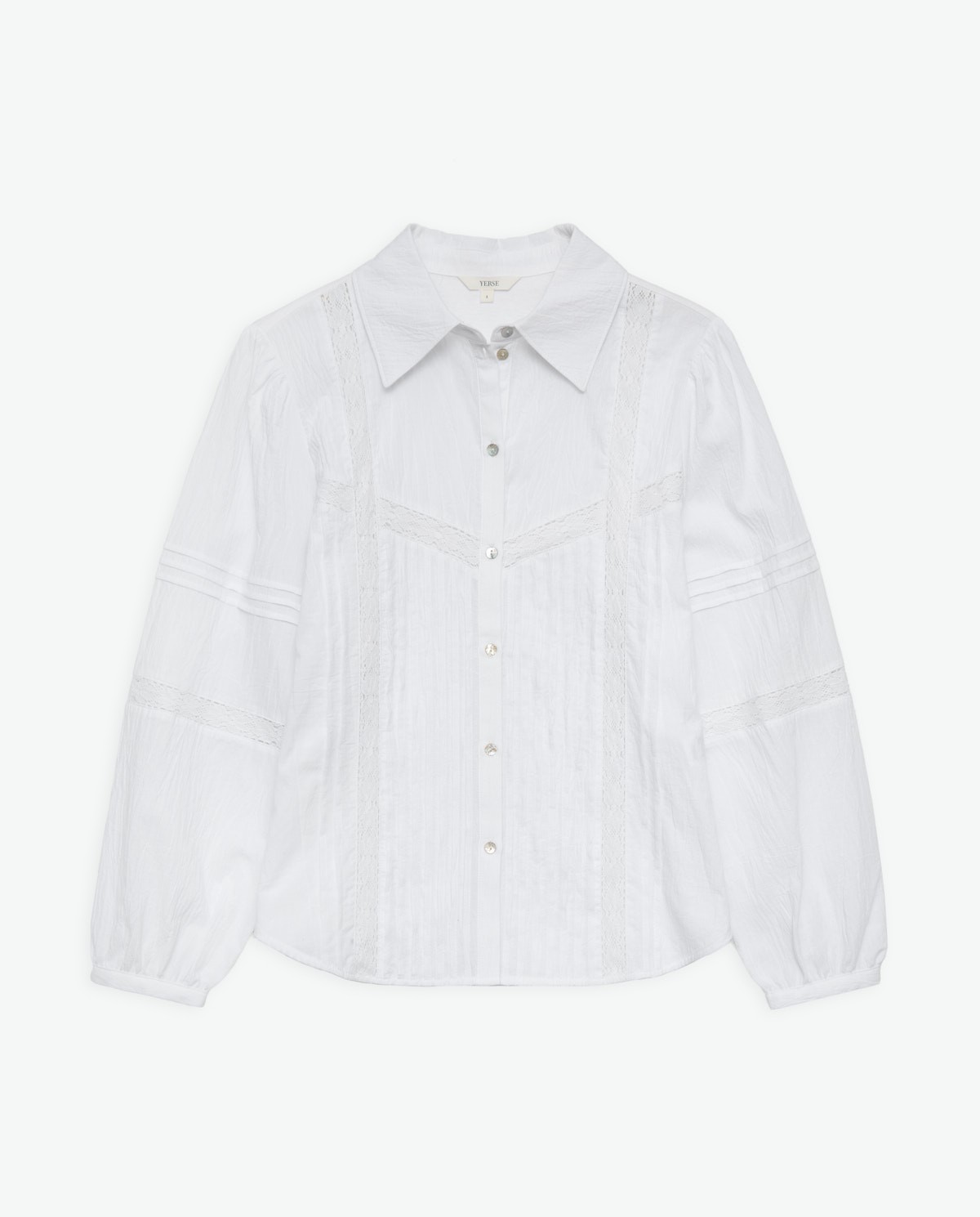Chemisier 100% coton avec dentelle blanche - Chemisier 100% coton 7