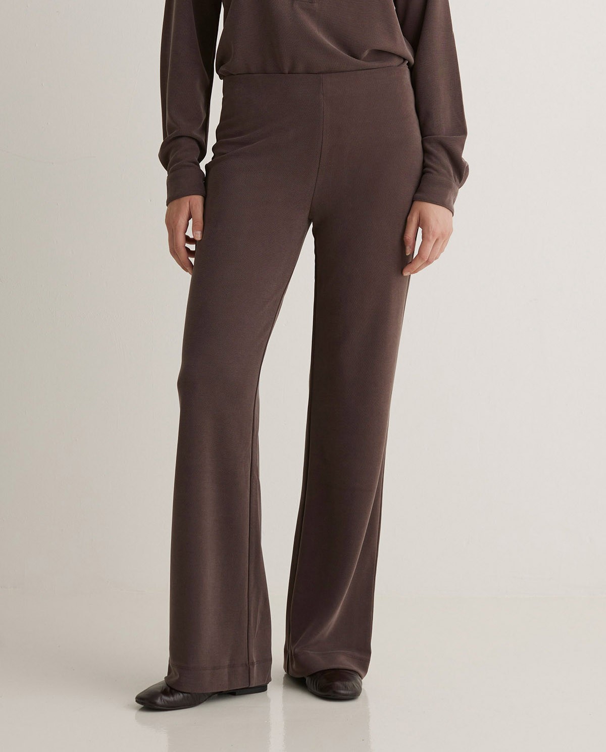 Pantalones anchos fluido marrón - Pantalones anchos 1