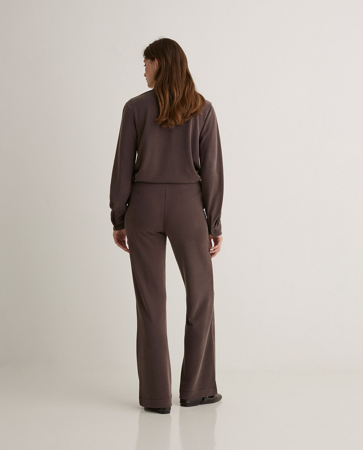 Pantalones anchos fluido marrón - Pantalones anchos 4