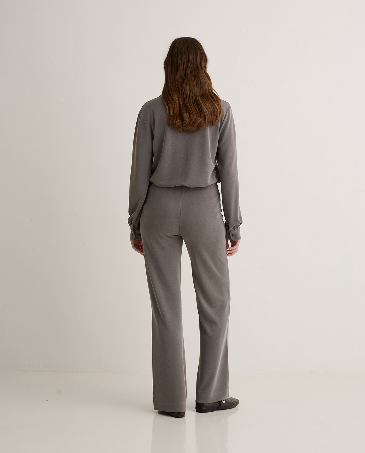 Pantalones anchos fluido plomo - Pantalones anchos 6