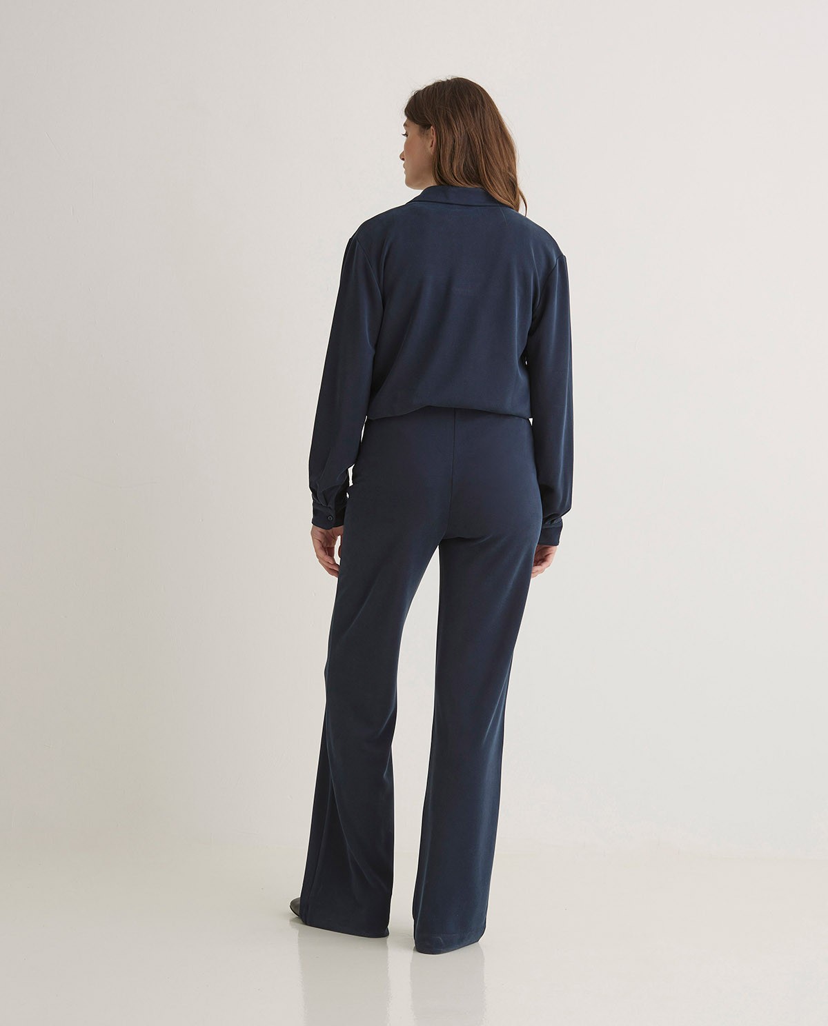 Pantalones anchos fluido azul marino - Pantalones anchos 5