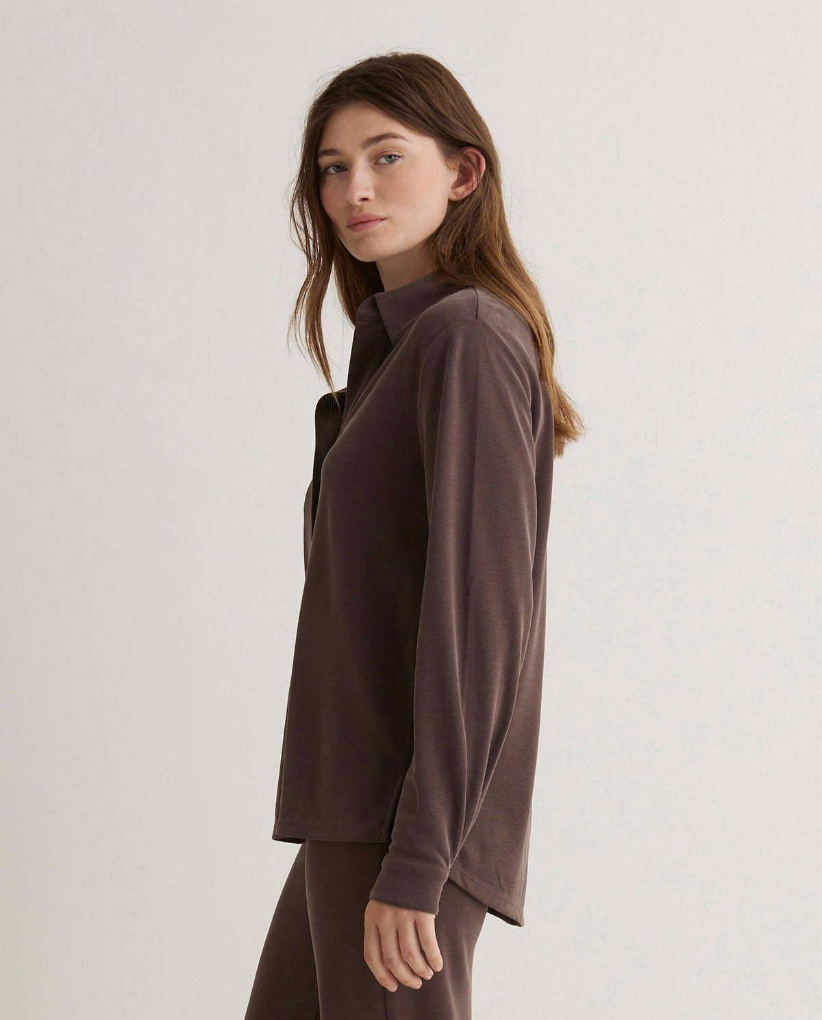Camisa punto cuello polo - Camisa de punto