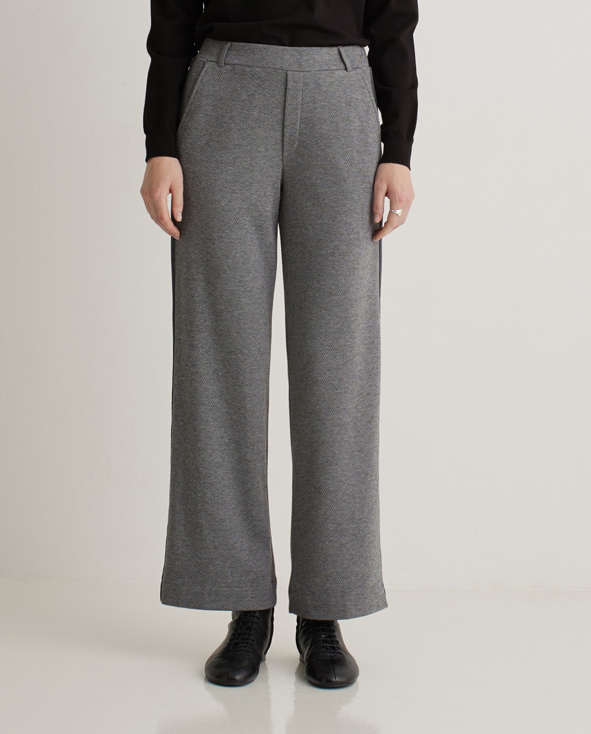 Pantalones anchos afranelado negro - Pantalones anchos 3