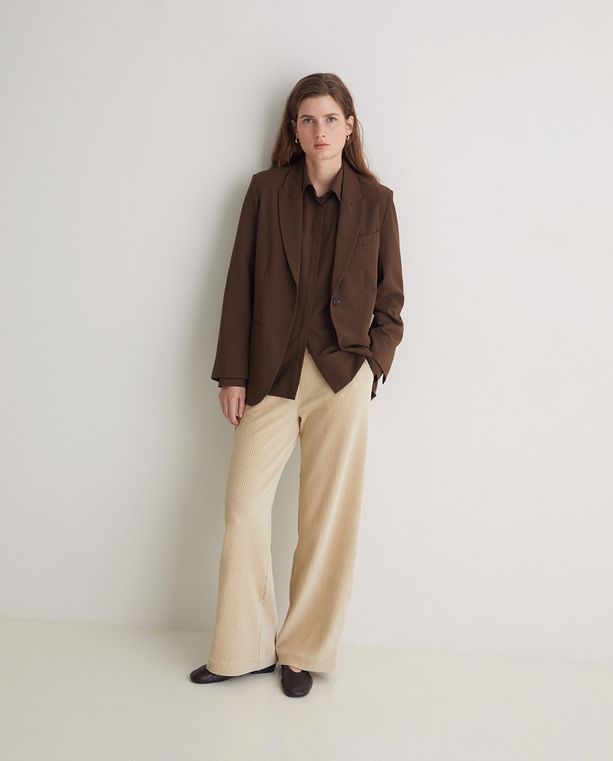 Pantalones anchos pana mezcla algodón natural - Pantalones de pana de punto 2