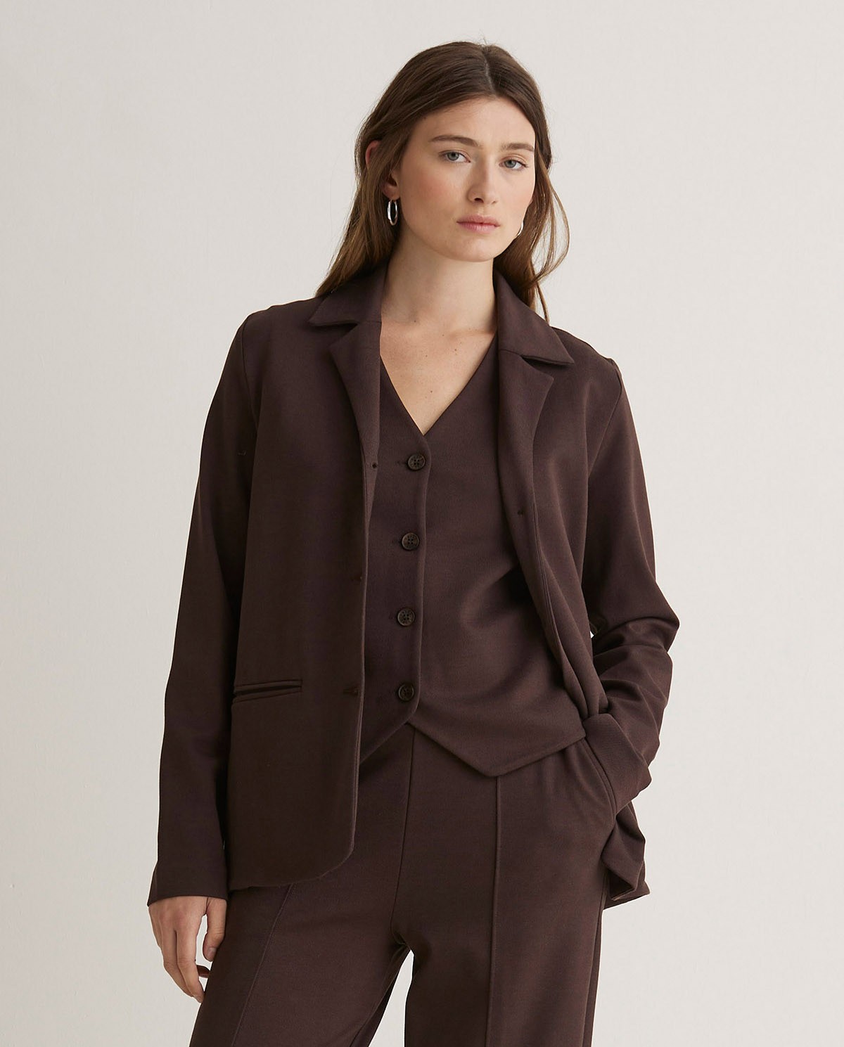 Blazer en tricot marron - Blazer en tricot 2