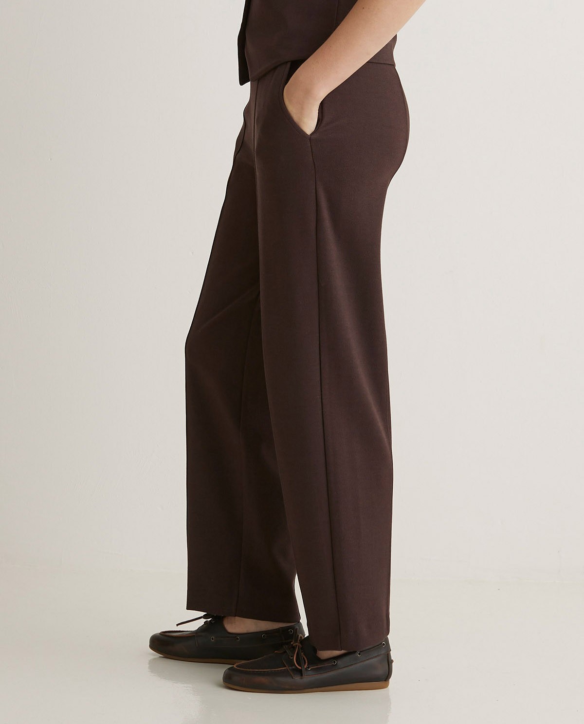Pantalones barrel punto marrón - Pantalones barrel de punto 3