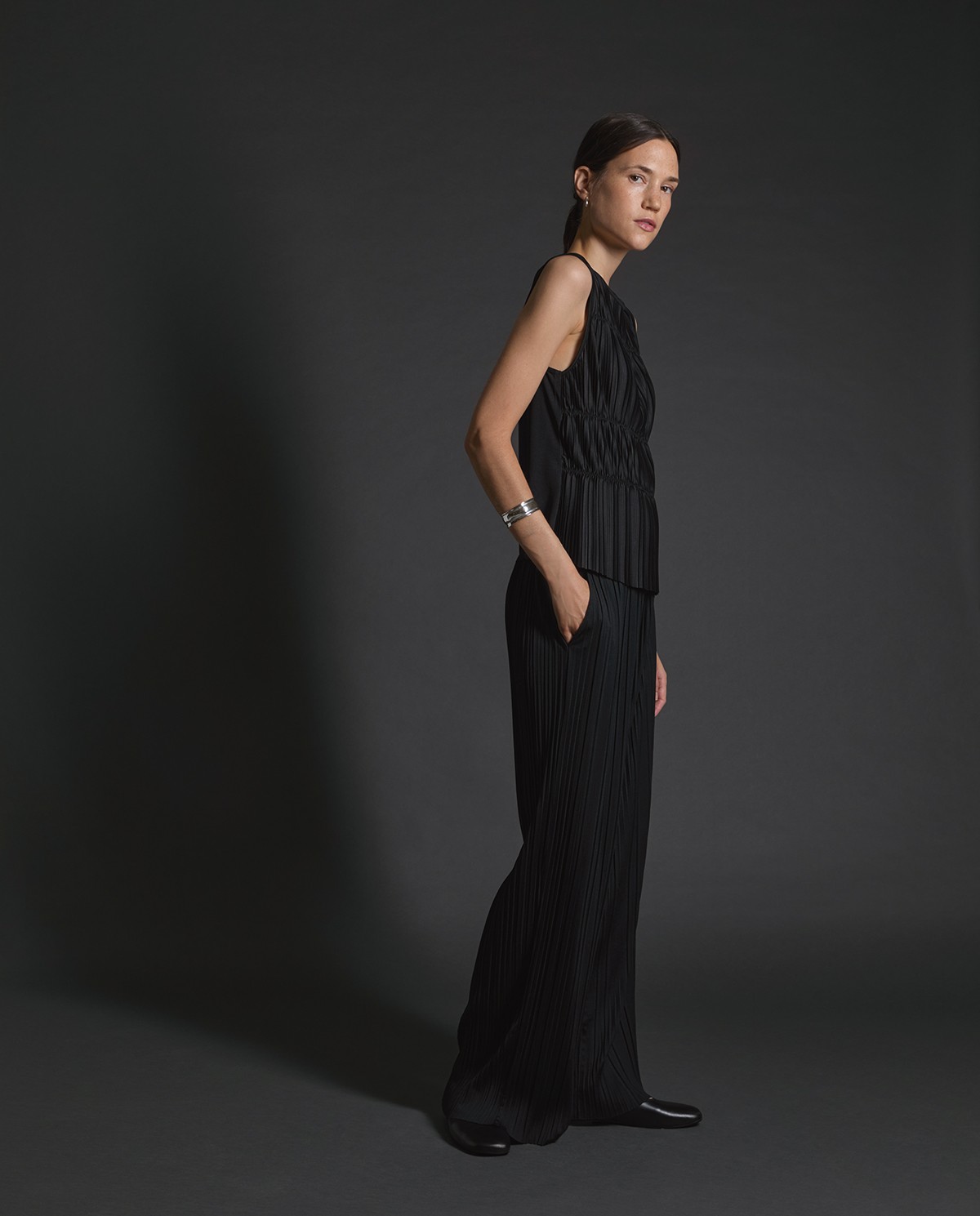 Pantalons prisats amples negre