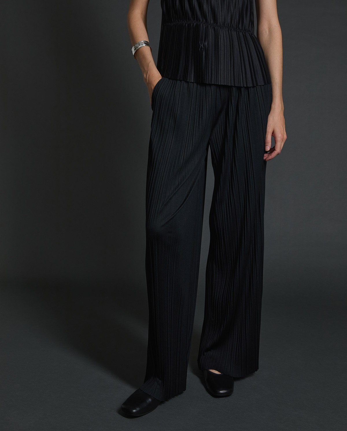 Pantalons prisats amples negre