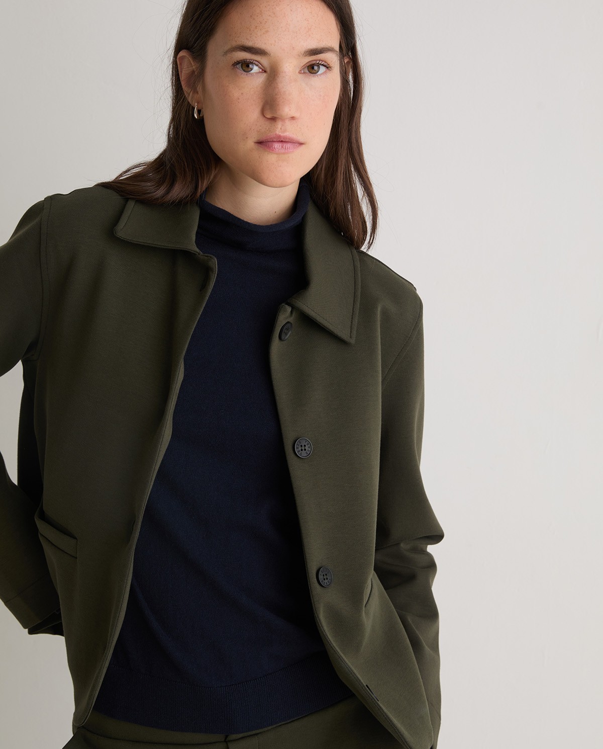Khaki cotton short jacket - Short jacket