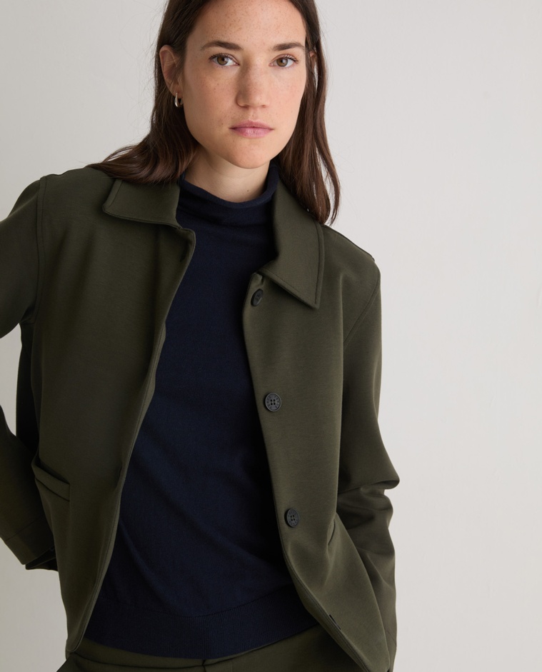 Chaqueta corta algodón caqui - Chaqueta corta