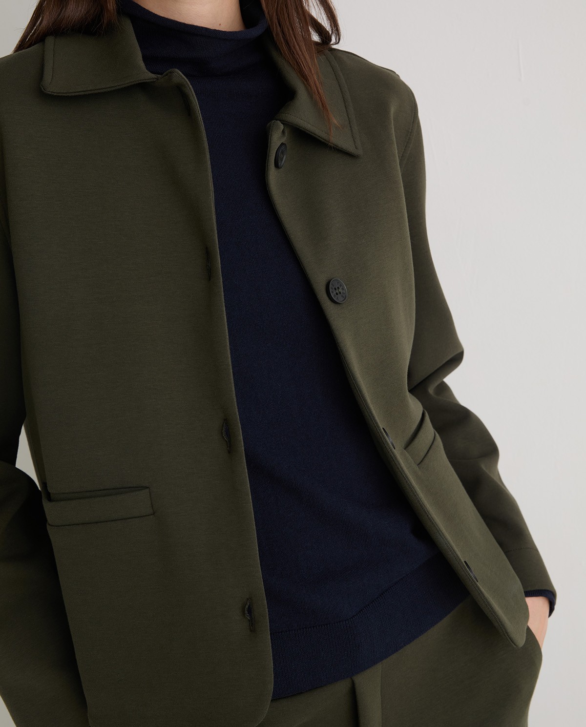 Khaki cotton short jacket - Short jacket 2