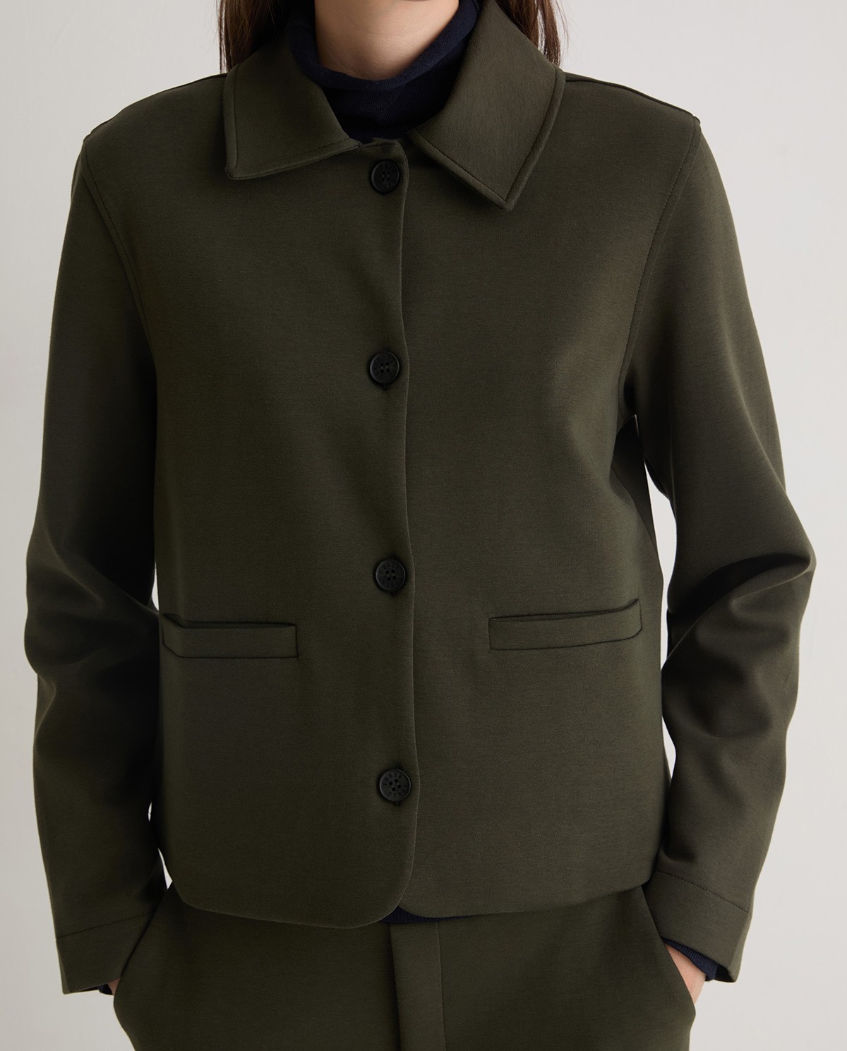 Khaki cotton short jacket - Short jacket 4