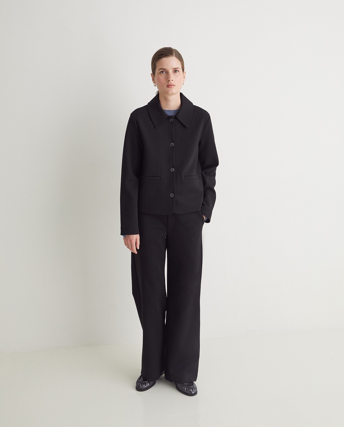 Veste courte en coton noir - Veste courte 5