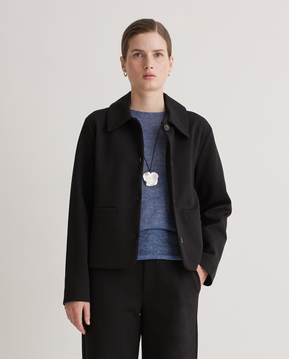 Veste courte en coton noir - Veste courte 2