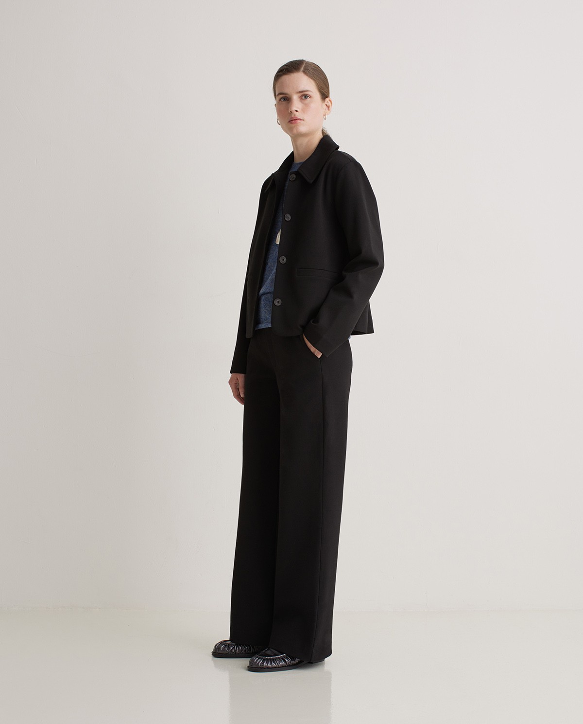 Veste courte en coton noir - Veste courte 6