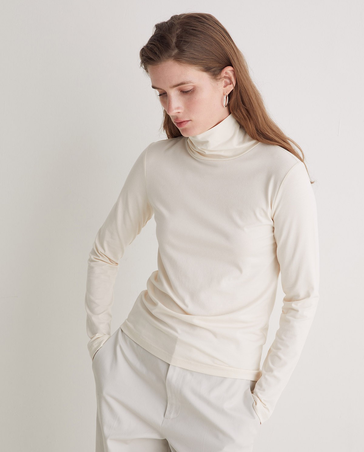Raw Perkins collar T-shirt - Modal and cotton blend T-shirt 2