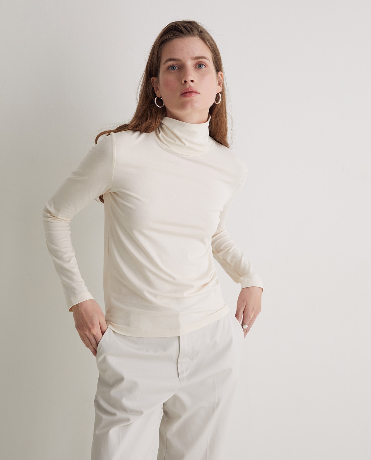 Raw Perkins collar T-shirt - Modal and cotton blend T-shirt 3