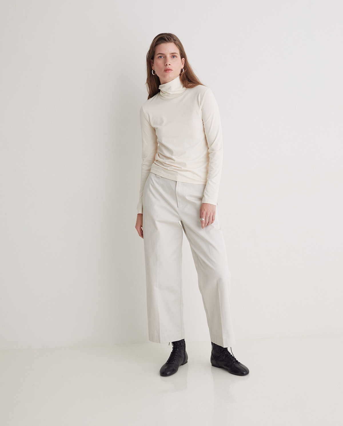 Raw Perkins collar T-shirt - Modal and cotton blend T-shirt 5