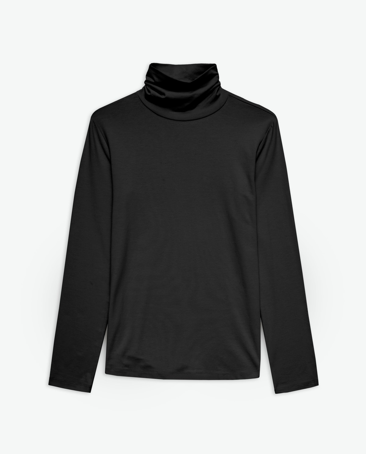 Black Perkins-neck t-shirt woman Yerse - Front view 4