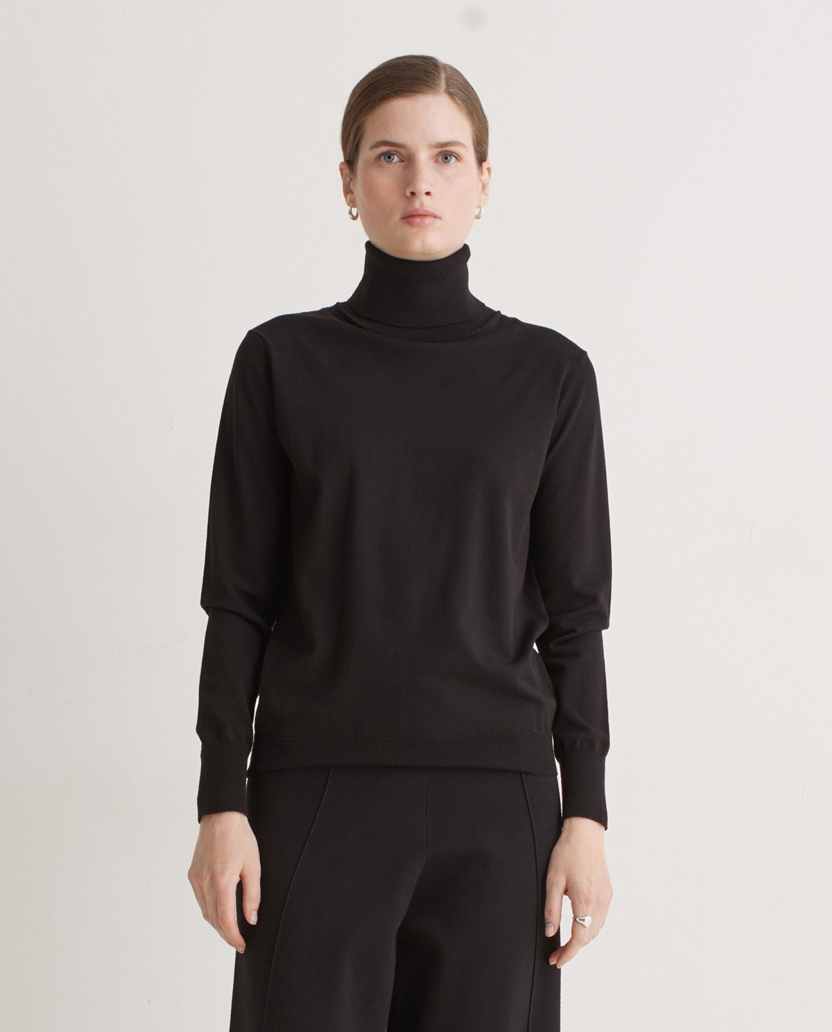 Pull col roulé noir - Pull col roulé 1
