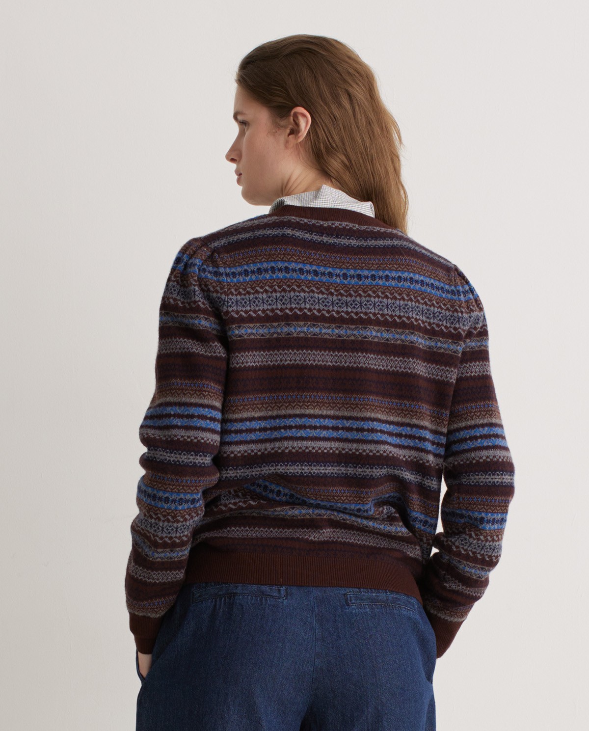 Jersey Jacquard con lana marrón - Jersey Jacquard 4