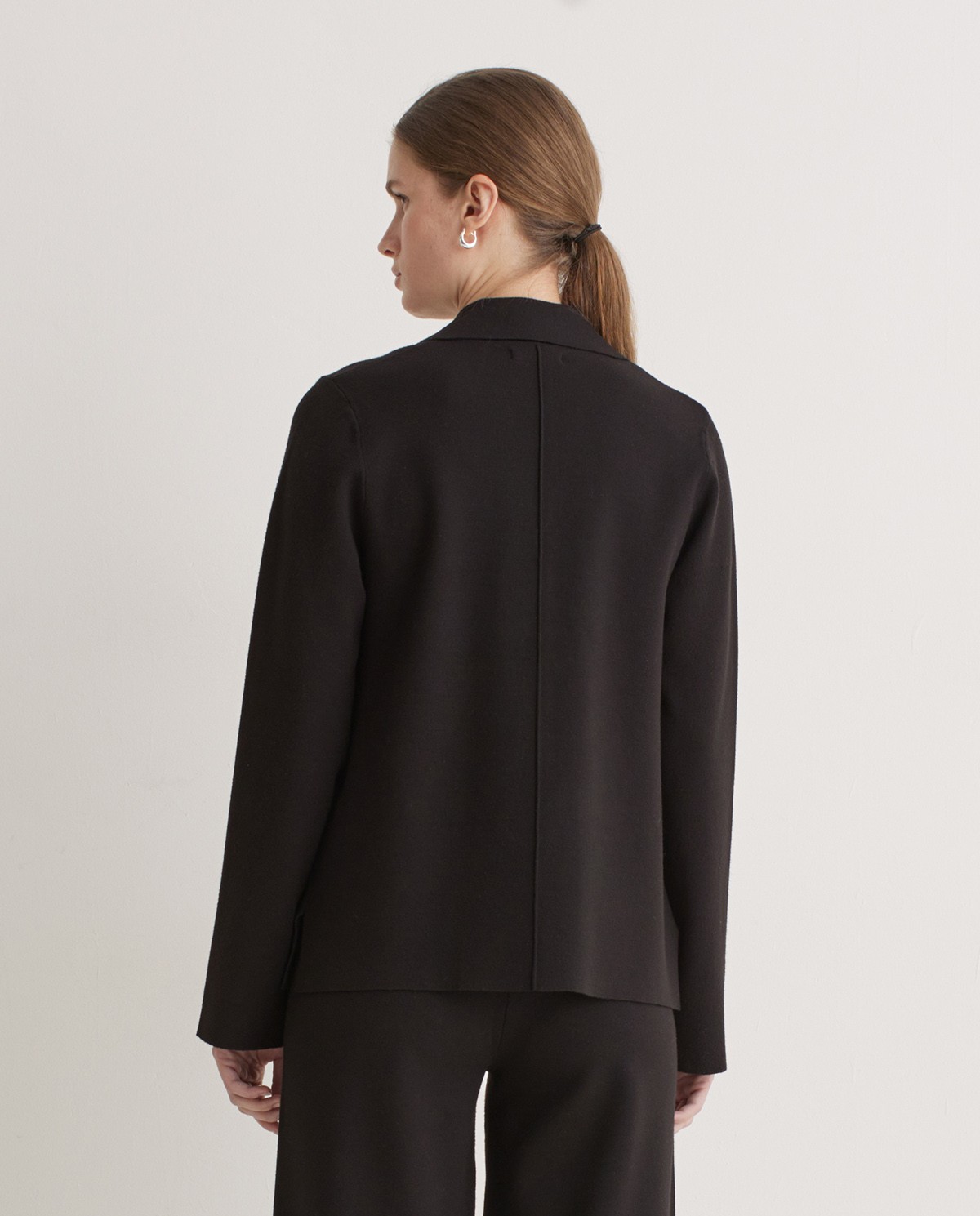 Blazer de punto negro - Chaqueta corta de punto 3