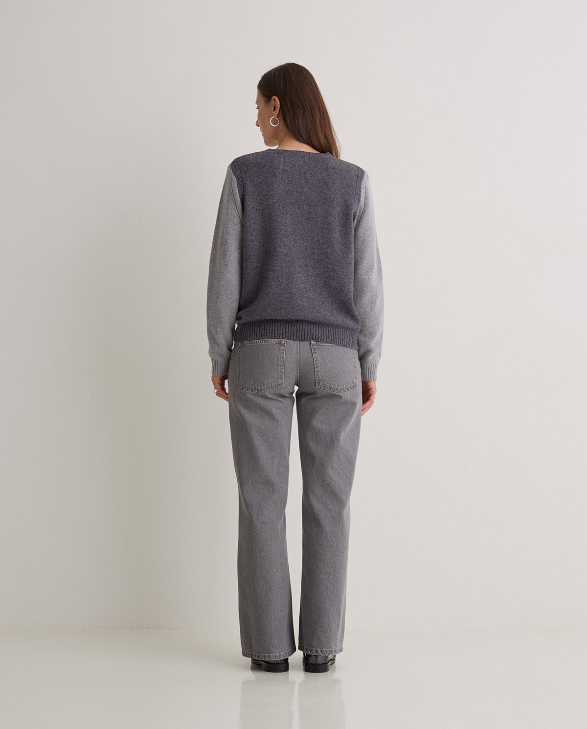 Jersey mezcla lana RWS tricolor crudo - Jersey tricolor crudo, gris y gris oscuro 5