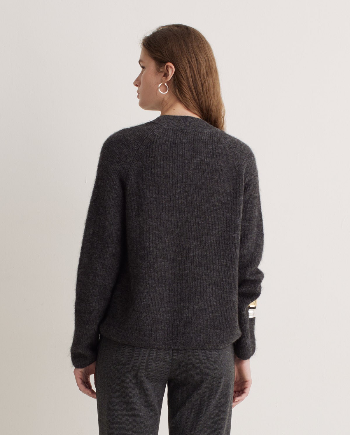 Jersey alpaca y lana punto inglés plomo - Jersey punto inglés 3