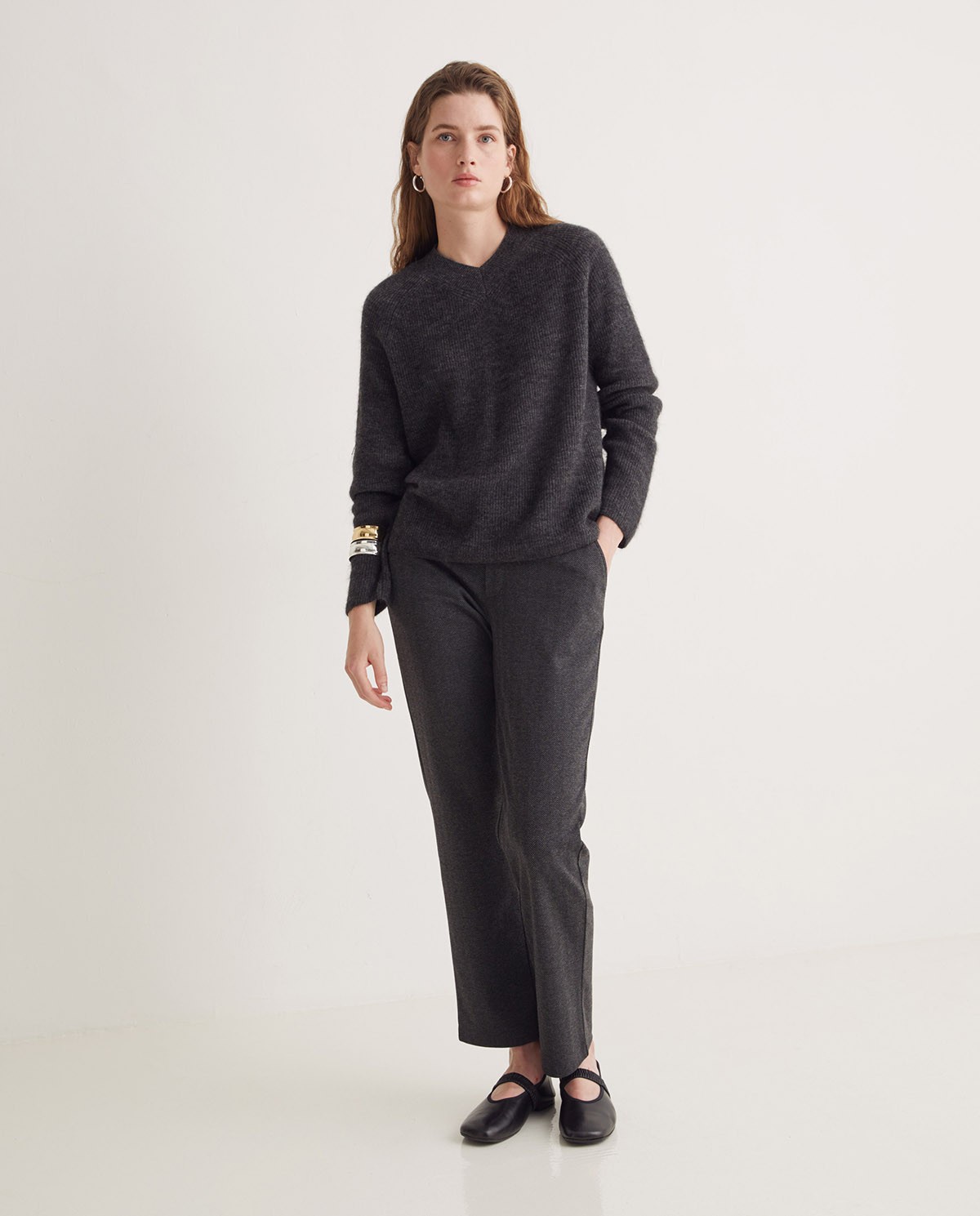Jersey alpaca y lana punto inglés plomo - Jersey punto inglés 4