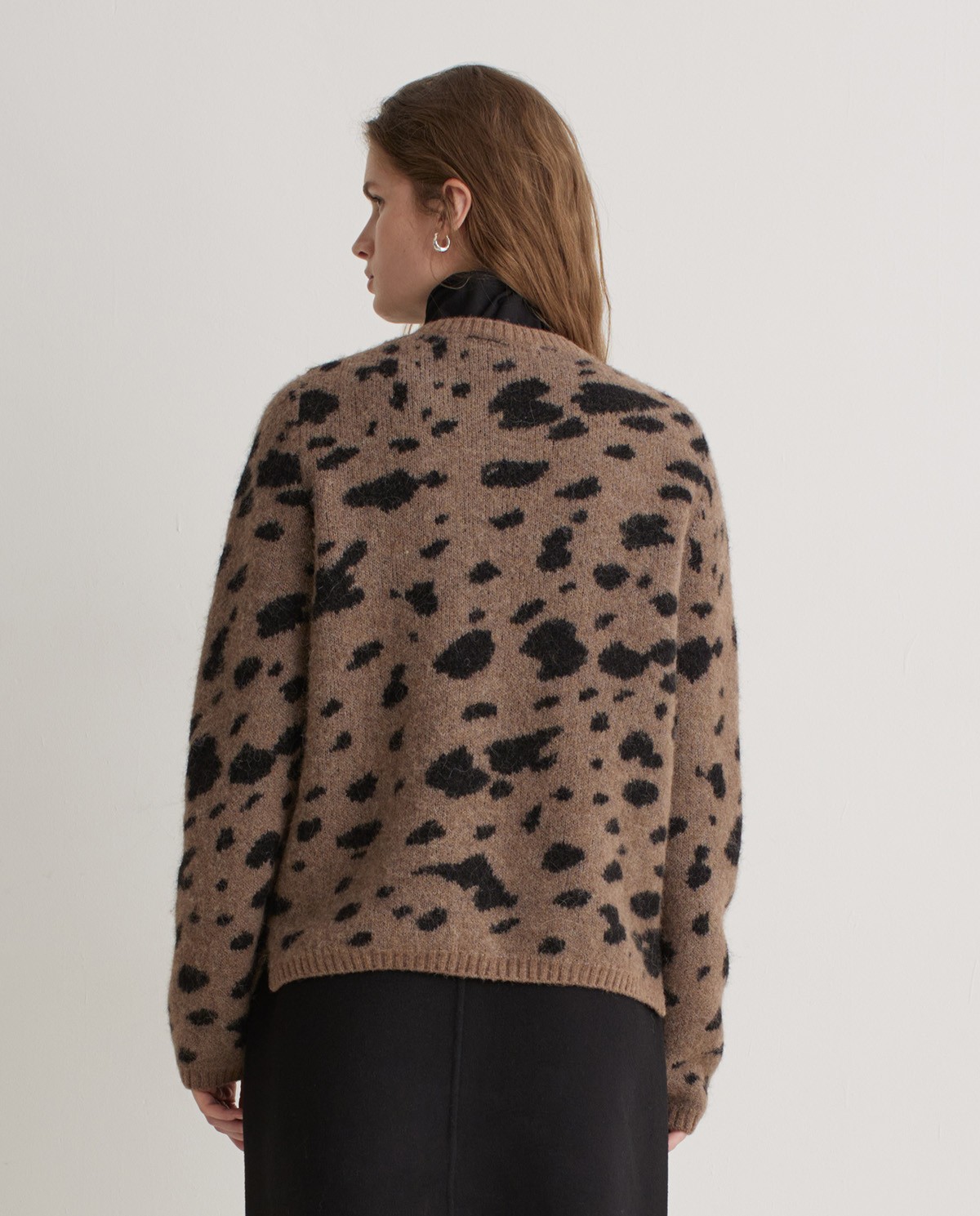 Jersey animal print beige y negro - Jersey Jacquard 3