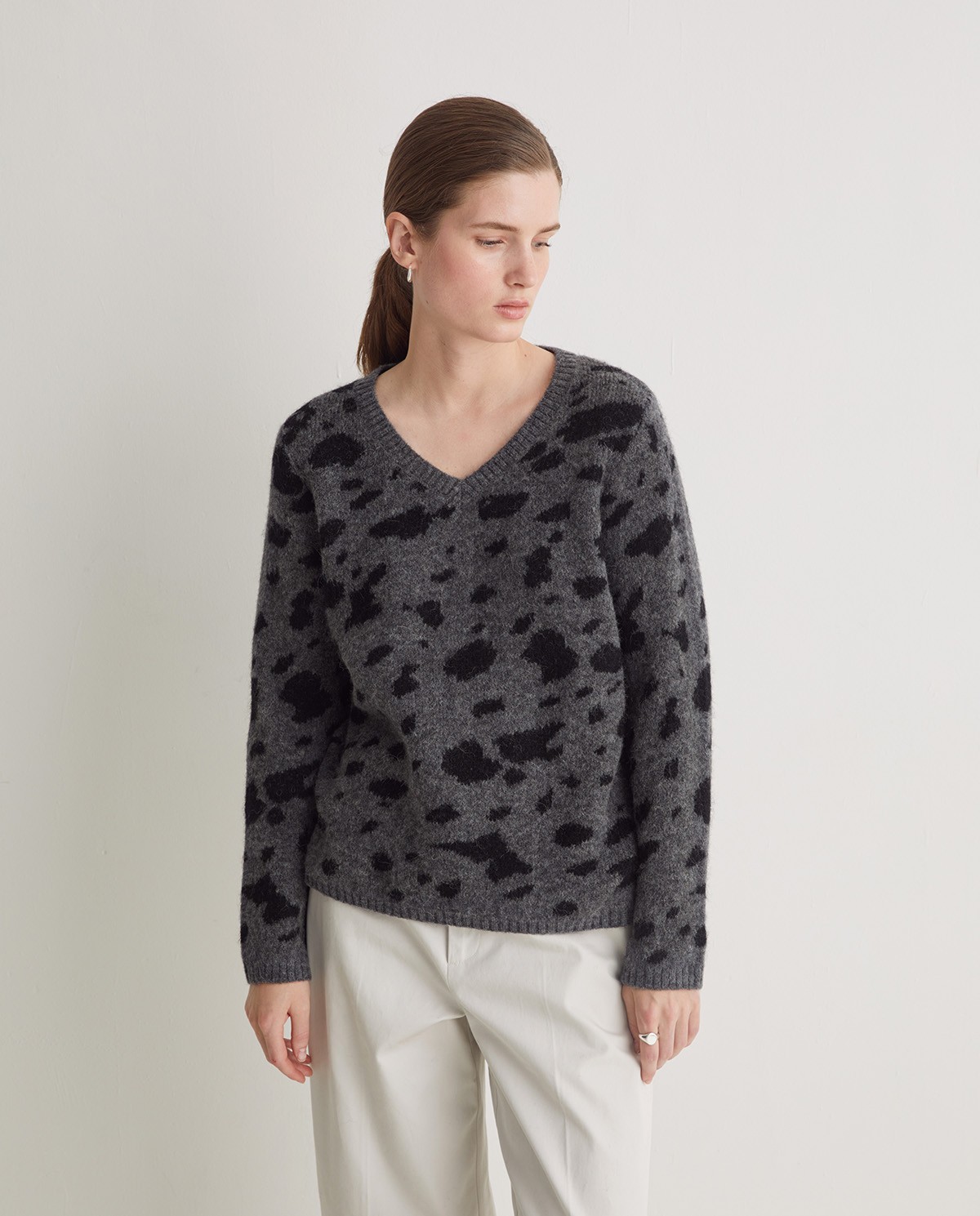 Jersey animal print leopardo gris - Jersey Jacquard