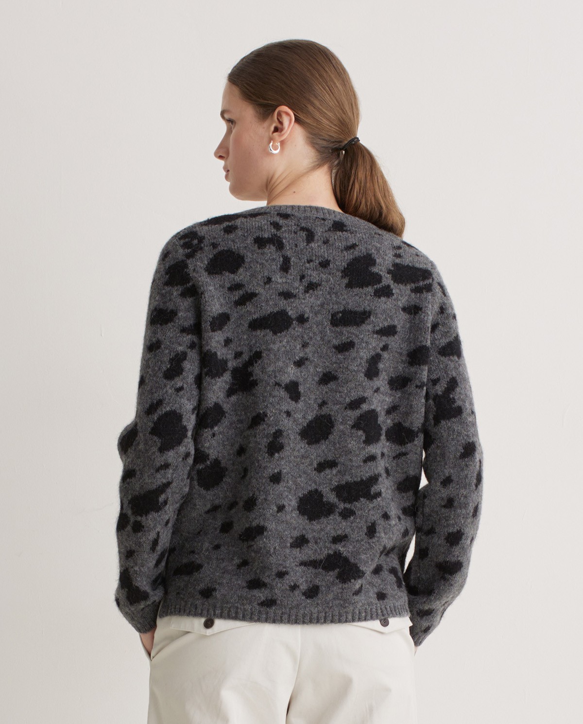 Jersey animal print leopardo gris - Jersey Jacquard 2