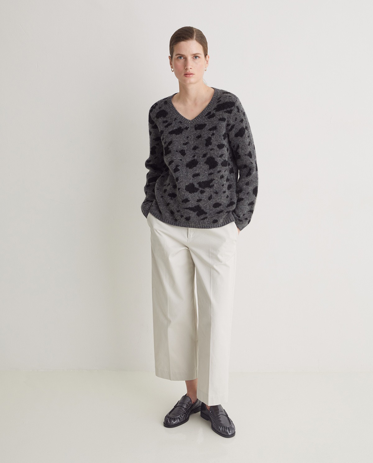 Jersey animal print leopardo gris - Jersey Jacquard 3