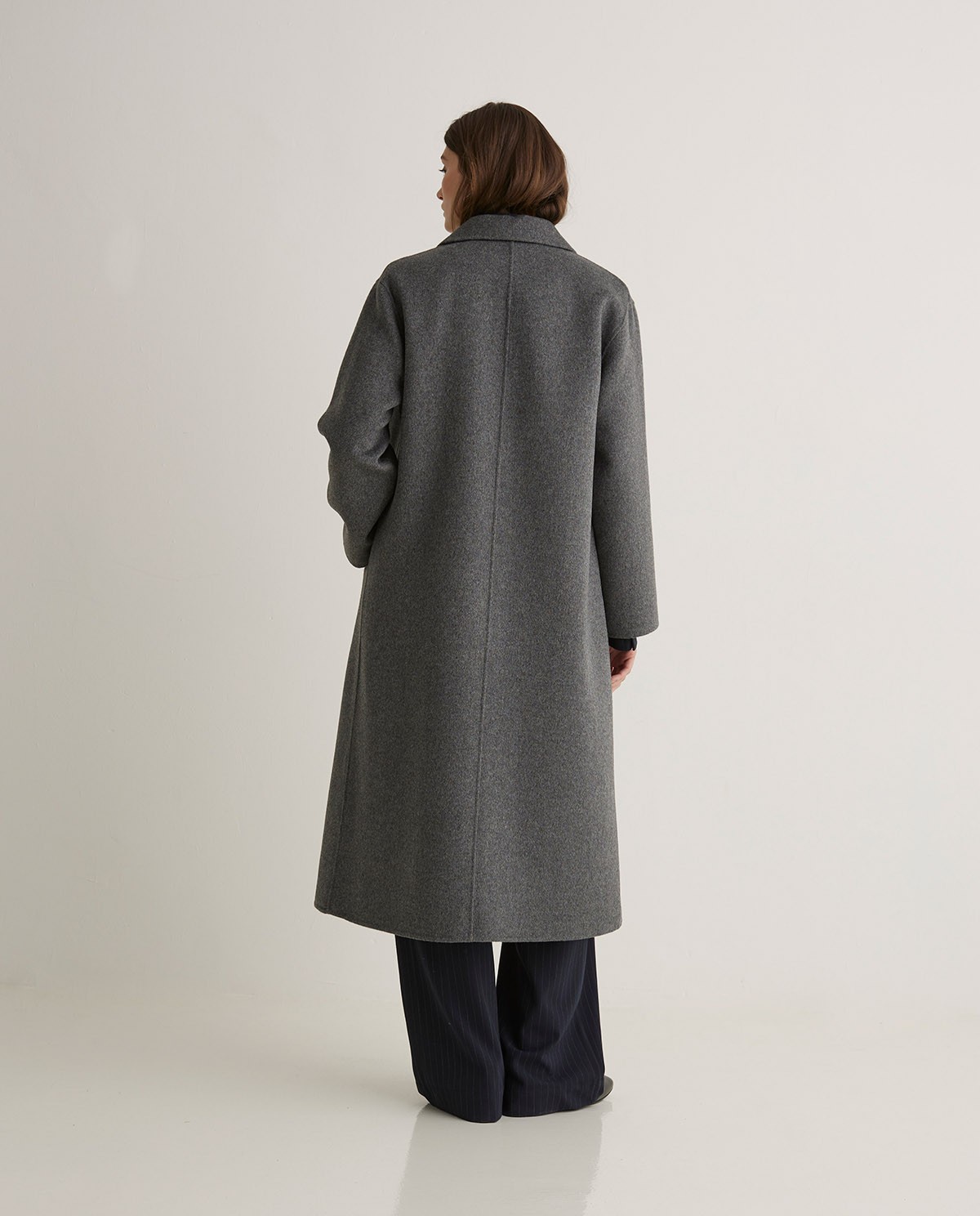 Abric llarg barreja llana gris - Abric llarg regular fit 7