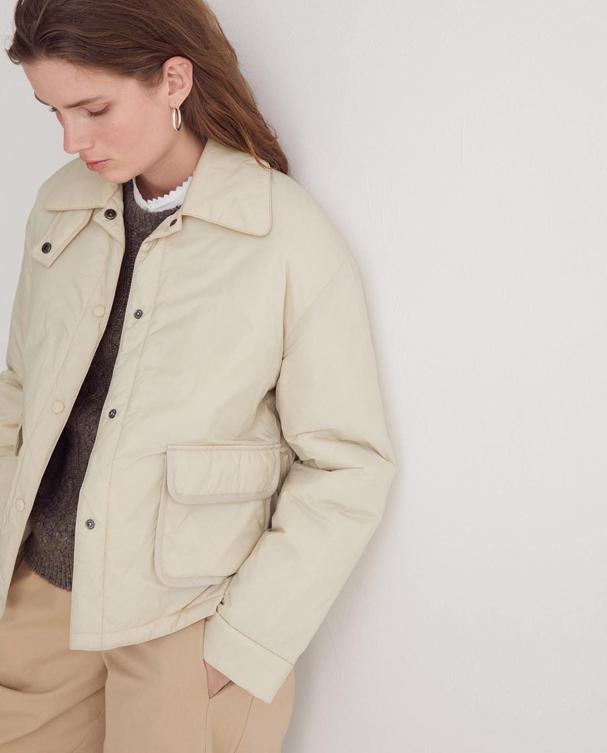 Chaqueta corta Water Repellent crudo - Chaqueta corta acolchada 1