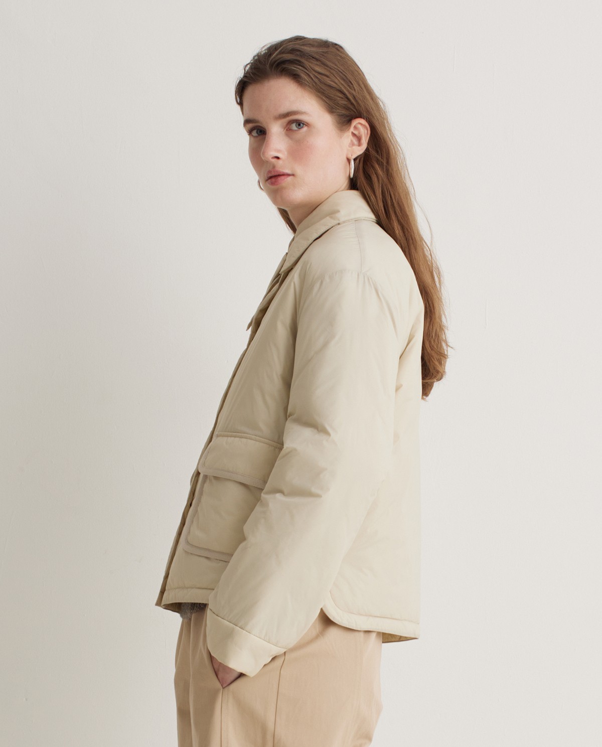 Chaqueta corta Water Repellent crudo - Chaqueta corta acolchada 4
