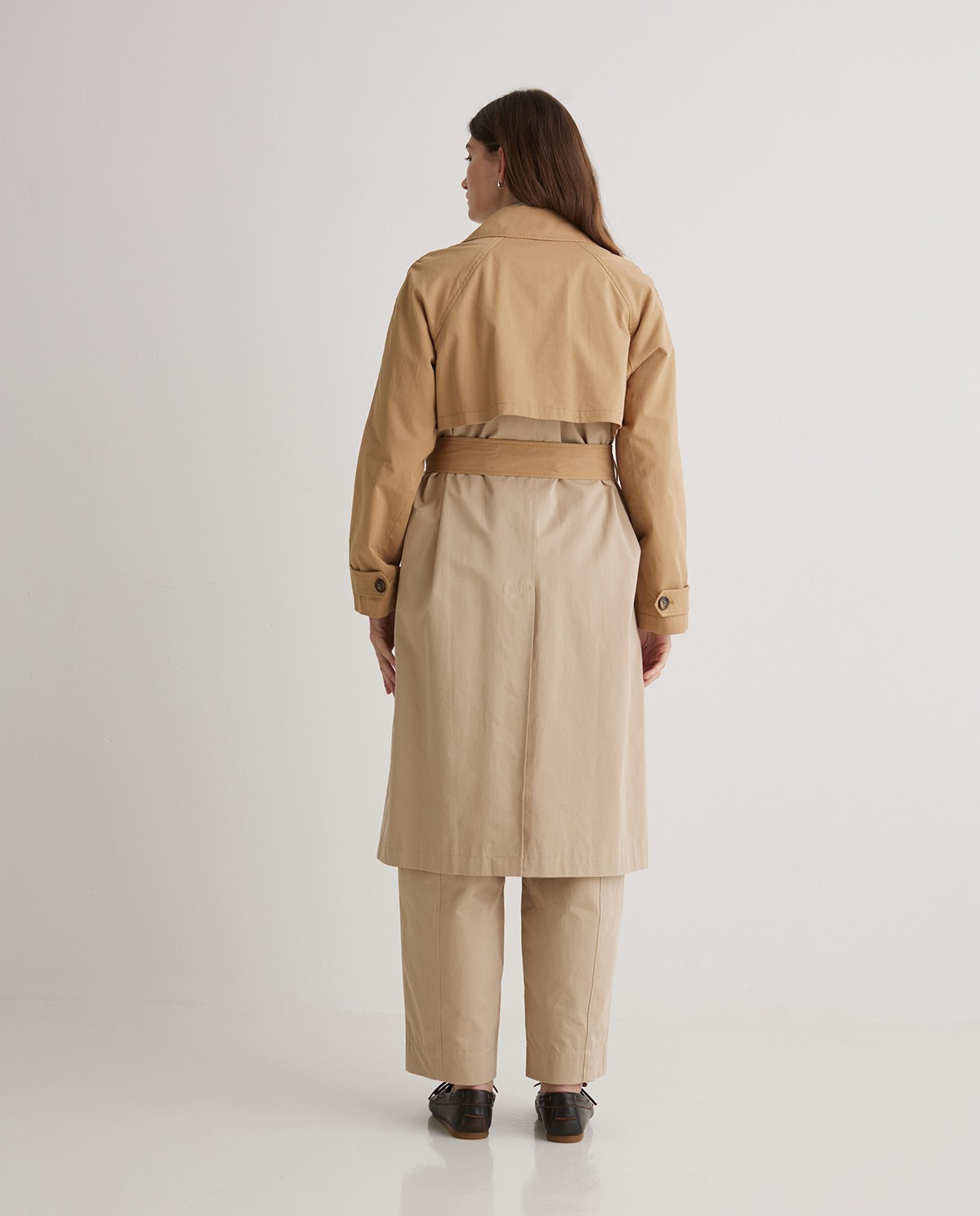 Gabardina larga algodón beige - Gabardina midi 7
