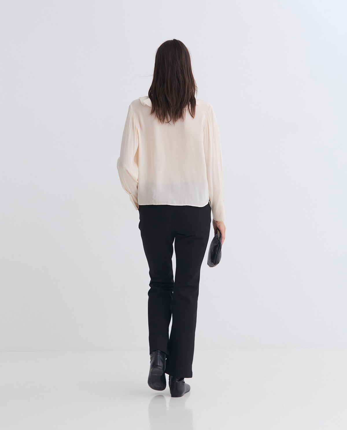 Blouse fluide à volants écru femme Yerse - Détail vue de face 6