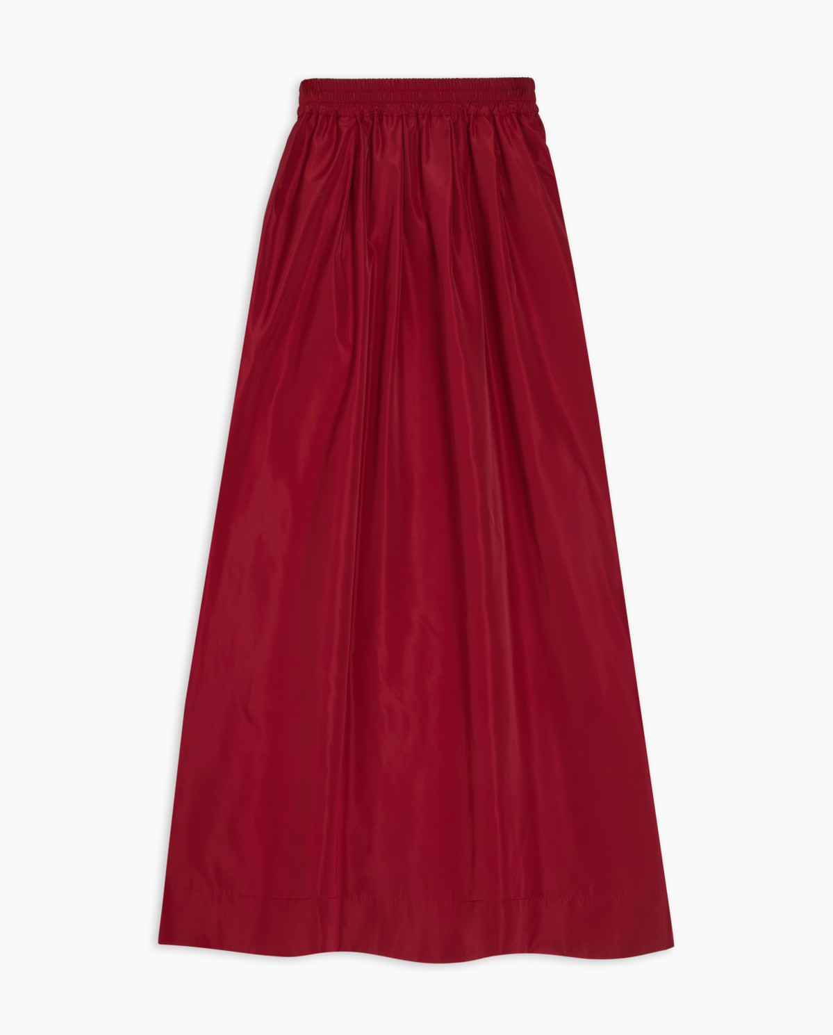 Dark-red sateen midi skirt woman Yerse - Front view 8