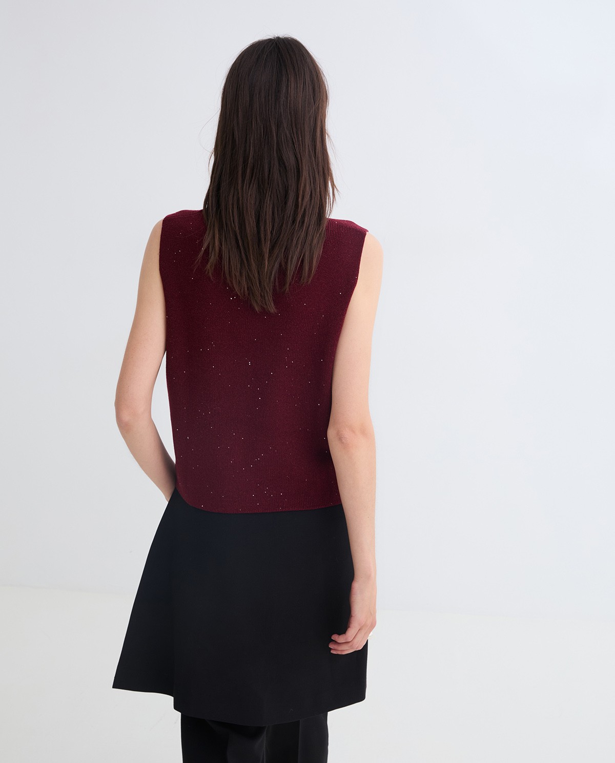 Armilla de punt minilluentons granat